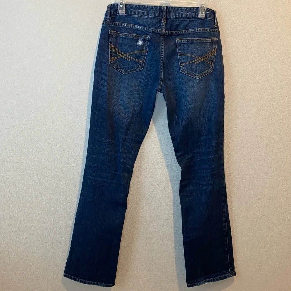 Vintage AEROPOSTALE Chelsea Bootcut Distressed Dark Wash Jeans Size 7/8